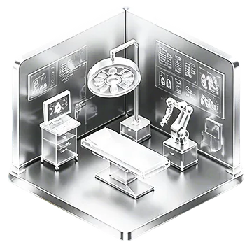 A chrome data cube depicting medical assistance